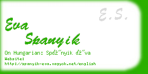 eva spanyik business card